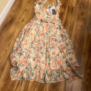 Buffalo David Bitton Ravenna Ruff Harvest Print Floral Dress size XS - NEW